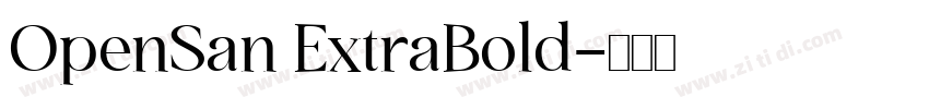 OpenSan ExtraBold字体转换